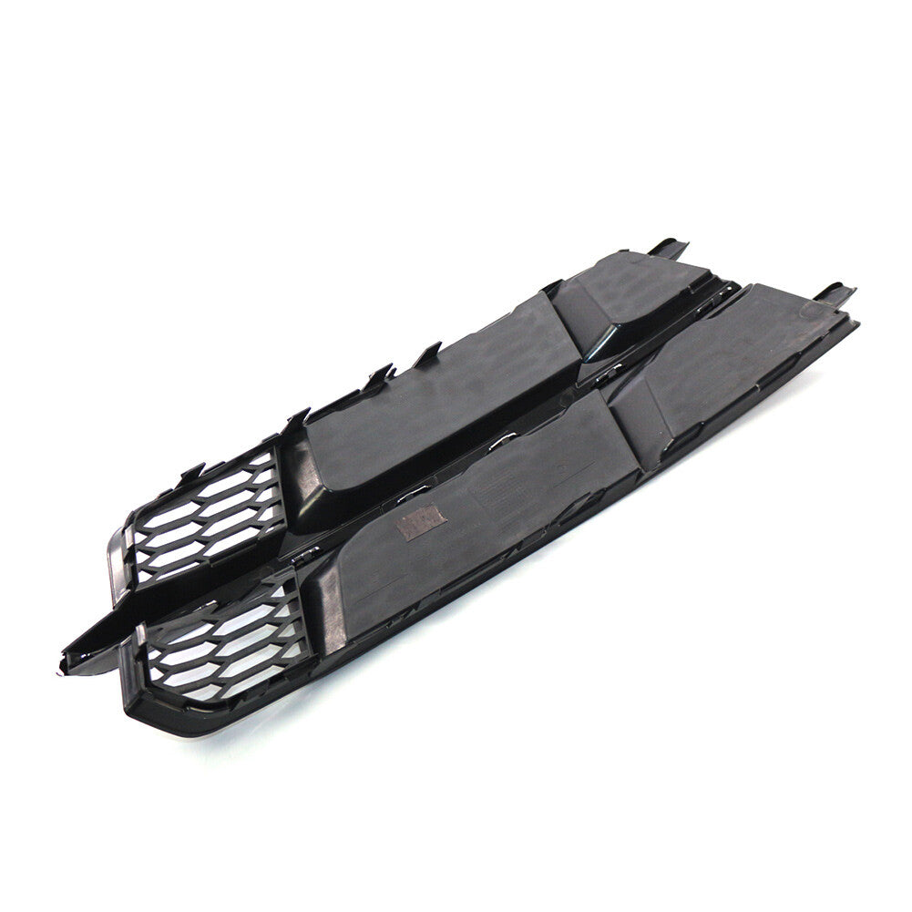 for Audi for A6 C7 2014-2018 Black Chrome Front Bumper Lower Side Grille