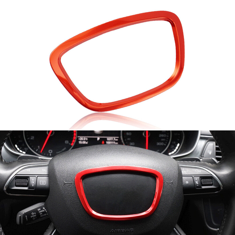 Steering Wheel Center Logo Cover Trim Frame Fit for Audi A3 A4L A6L for A8 Q3 Q5 Q7 Q