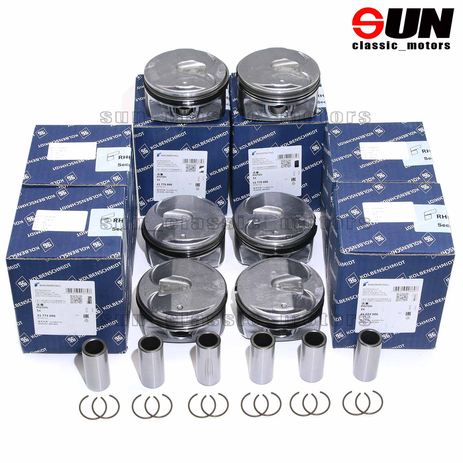 STD Pistons & Rings Kit Fit for GMC for Buick LaCrosse for Cadillac CTS SRX 3.0L