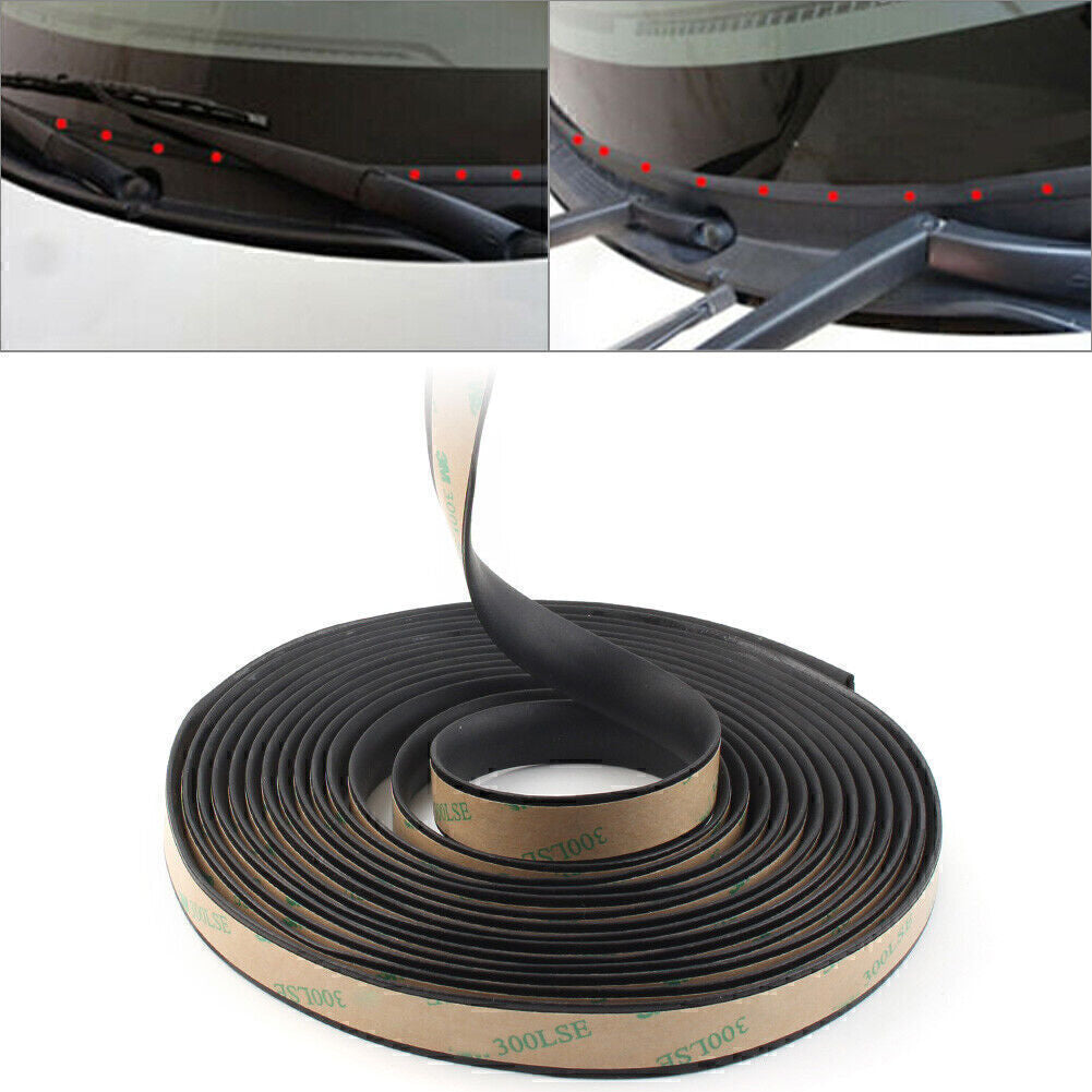 Fit Car Front Rear Windshield Sunroof Weatherstrip Rubber BLK 5m Seal Strip Trim Q