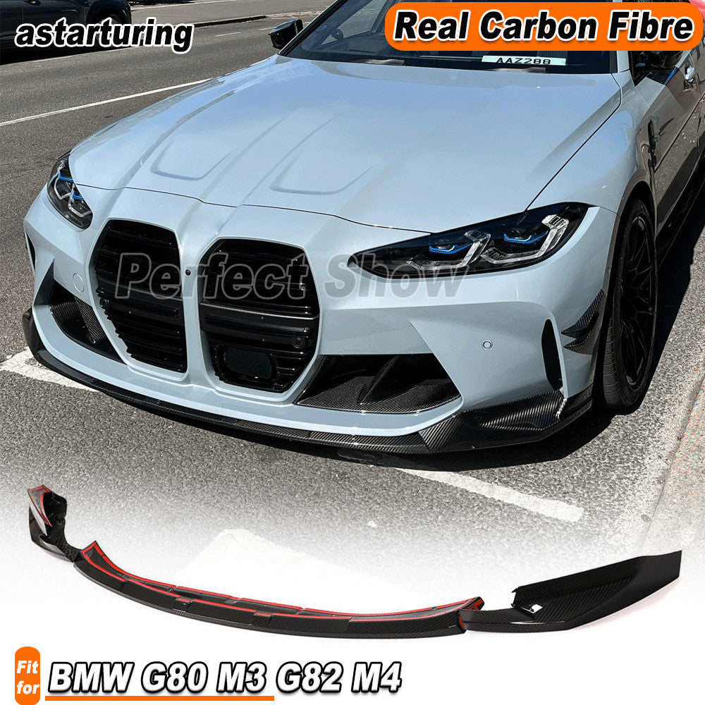 Fit for BMW G80 M3 G82 M4 2021UP Front Bumper Lip Spoiler Splitters Carbon Fibre