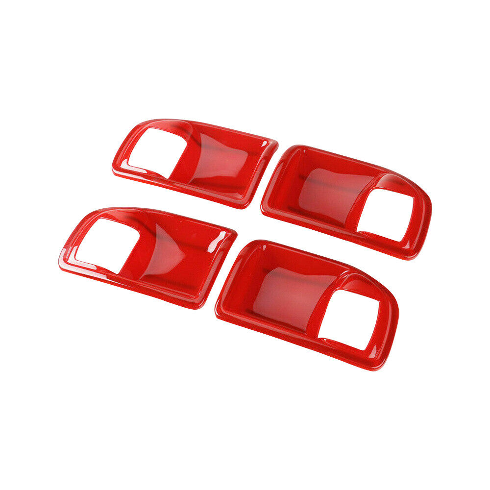 Interior Door Handle Bowl Cover Trim Red Fits For 2007-2015 for Wrangler JK 4 Door