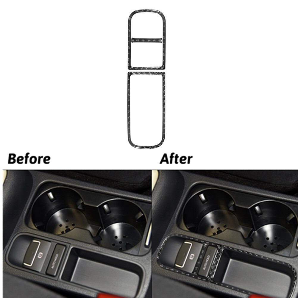 4Pcs Carbon Fiber Central Console Gear Panel Trim For Explorer 2011-2014 v