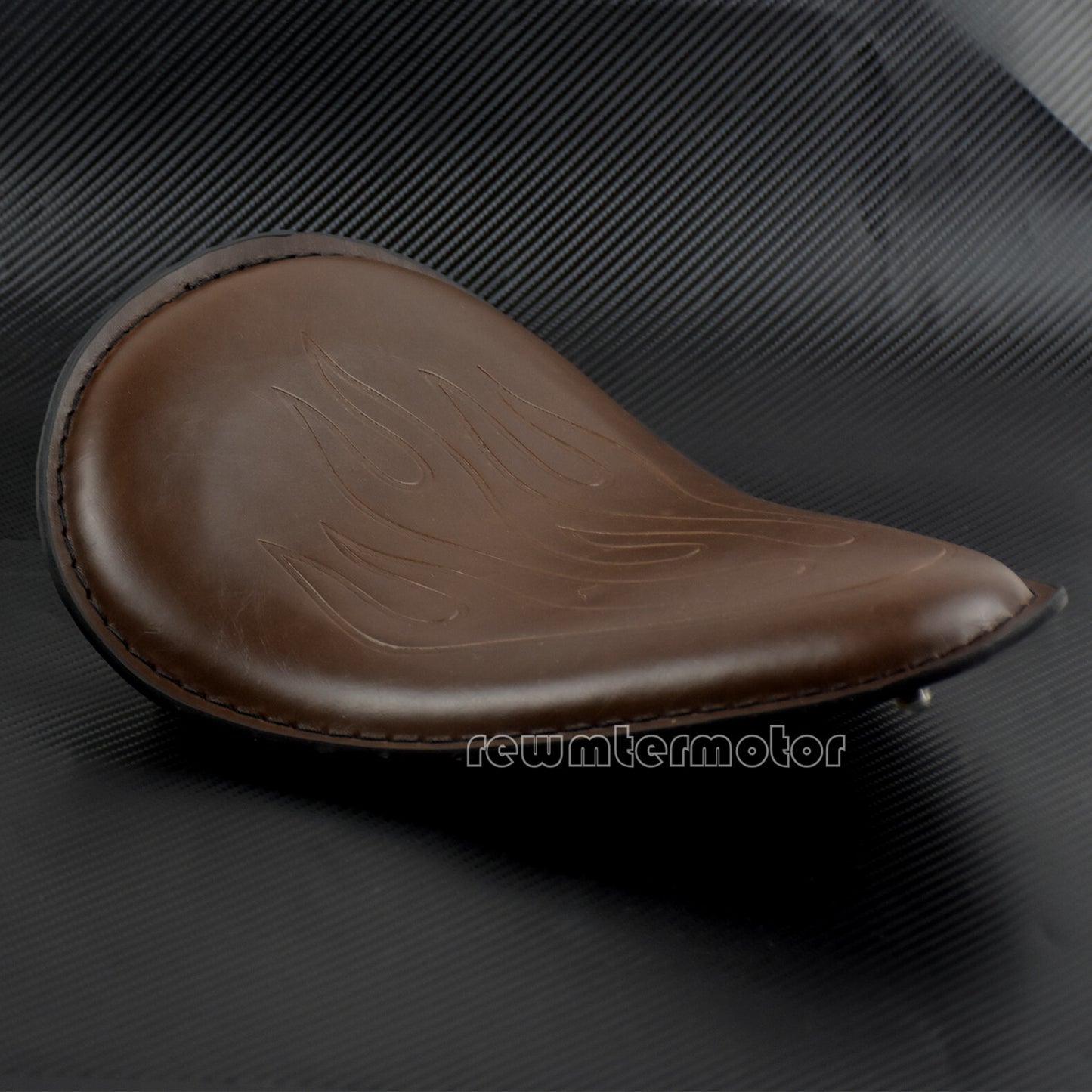 Motorcycle Flame Solo Driver for Seat Brown Fit for Harley Dyna Chopper Bobber XL883 Q