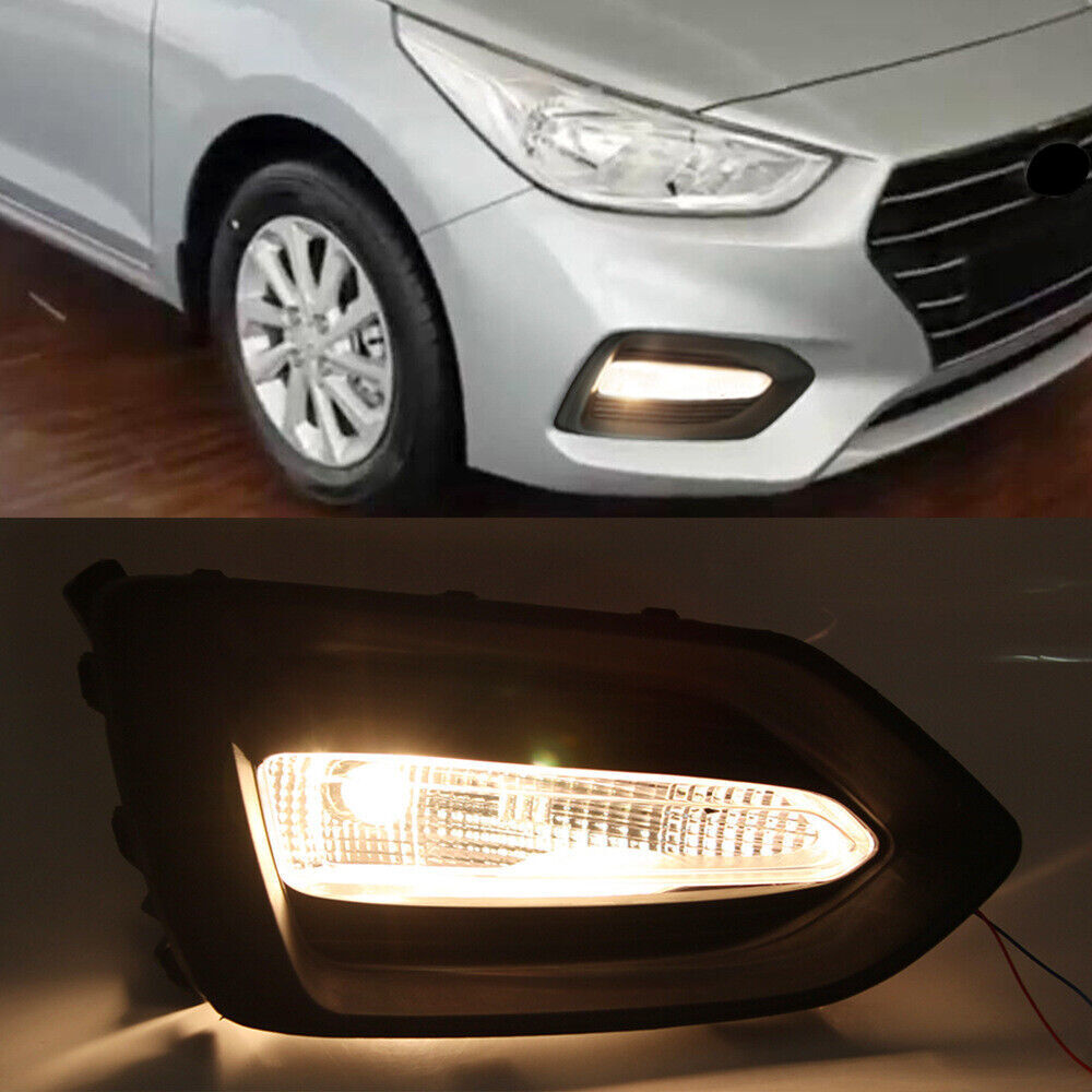 for Hyundai Accent 2018-2020 LHRH Front bumper fog lights Lamps driving lights