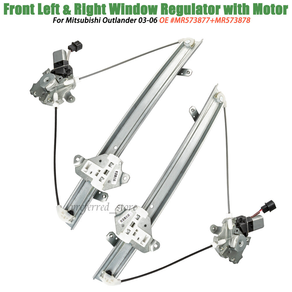 Window Regulator for Mitsubishi Outlander 2003-2006 Set of 2 Left and Right Q