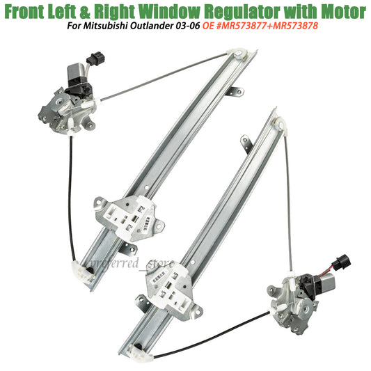 Window Regulator for Mitsubishi Outlander 2003-2006 Set of 2 Left and Right Q