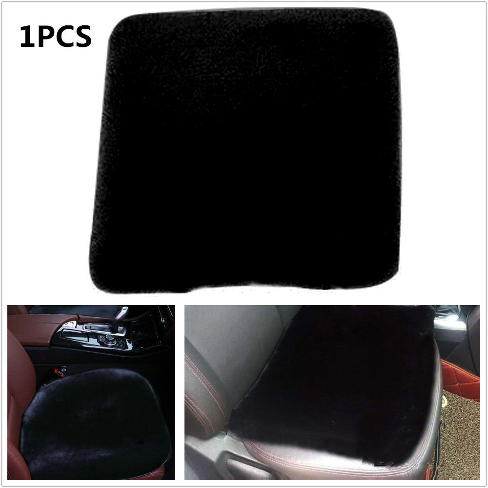 1-piece car for seat cushion/cover with black rabbit fur, warm and non-slip for winter use. n