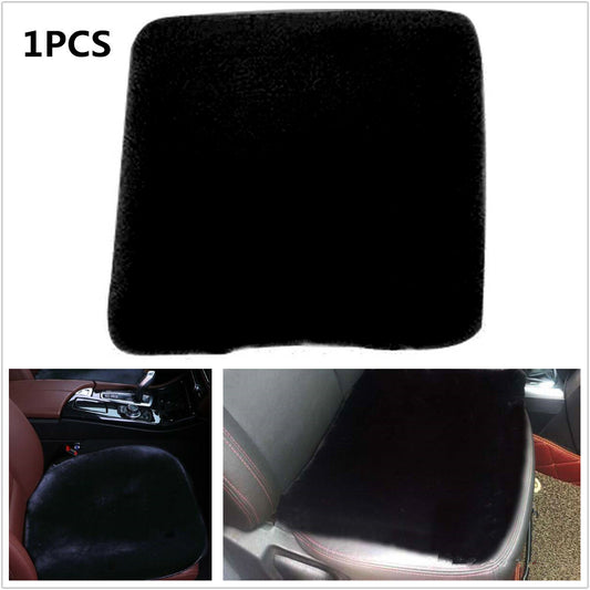 1-piece car for seat cushion/cover with black rabbit fur, warm and non-slip for winter use. n
