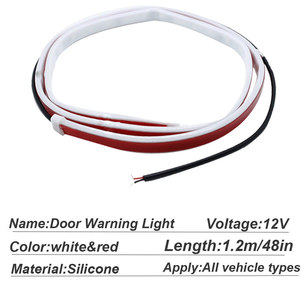12V 120cm Car Door Warning Lamp LED Light Universal Stroboscopic Fexible Strips