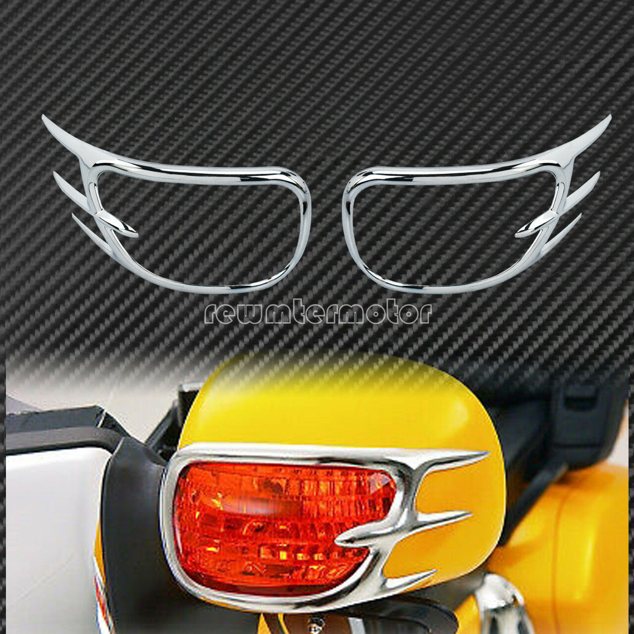 Chrome Front Turn Signal Lights Decoration Trims Fit For Goldwing GL1800 Audio Q