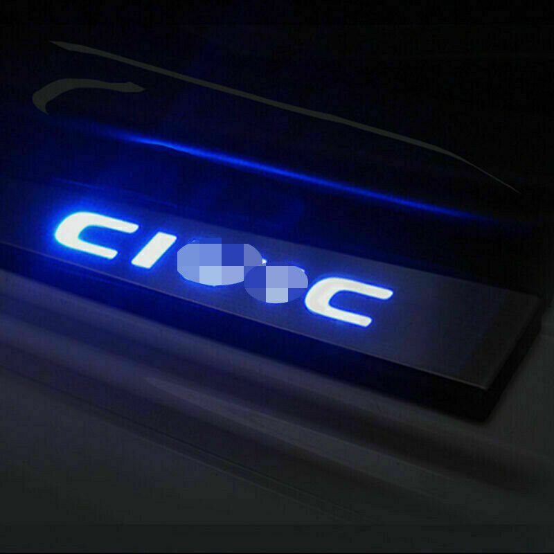 for Honda for Civic 2016-2021 Illuminated LED Door Sill Scuff Plate Guard Protector