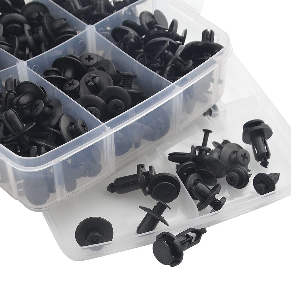 680-piece pack of automotive fastener clips, automatic fastener pushers, decorative clips, rivet pins, bumper clips
