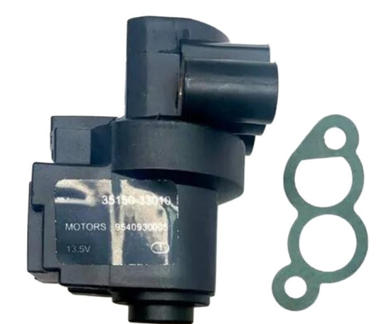 35150-33010 Idle Air Control (IAC) Valve for Hyundai Santa Fe and for Kia Sportage.