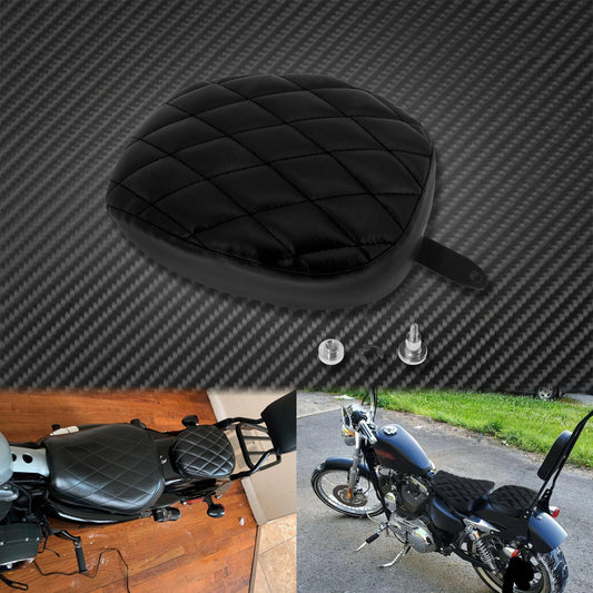 Rear Passenger Pillion Pad for Seat Diamond Fit for Harley Sportster 72 48 2010-2015 Q
