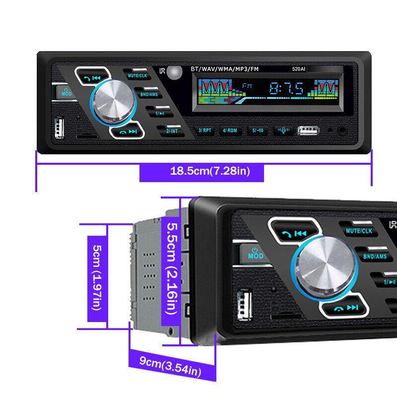 4-channel digital car Bluetooth audio, USB/SD/FM/WMA radio, stereo LED display, 24V- n