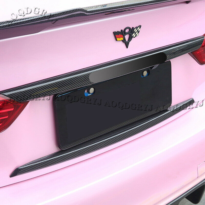 2pc for Infiniti Q50 2014-2018 Dry Carbon Fiber Rear Trunk Moulding Trim Strips