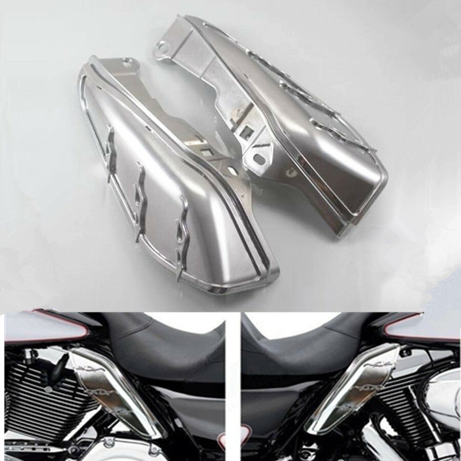 Silver Mid-Frame Air Heat Deflectors Fit for Harley Touring Electra Street Glide Q
