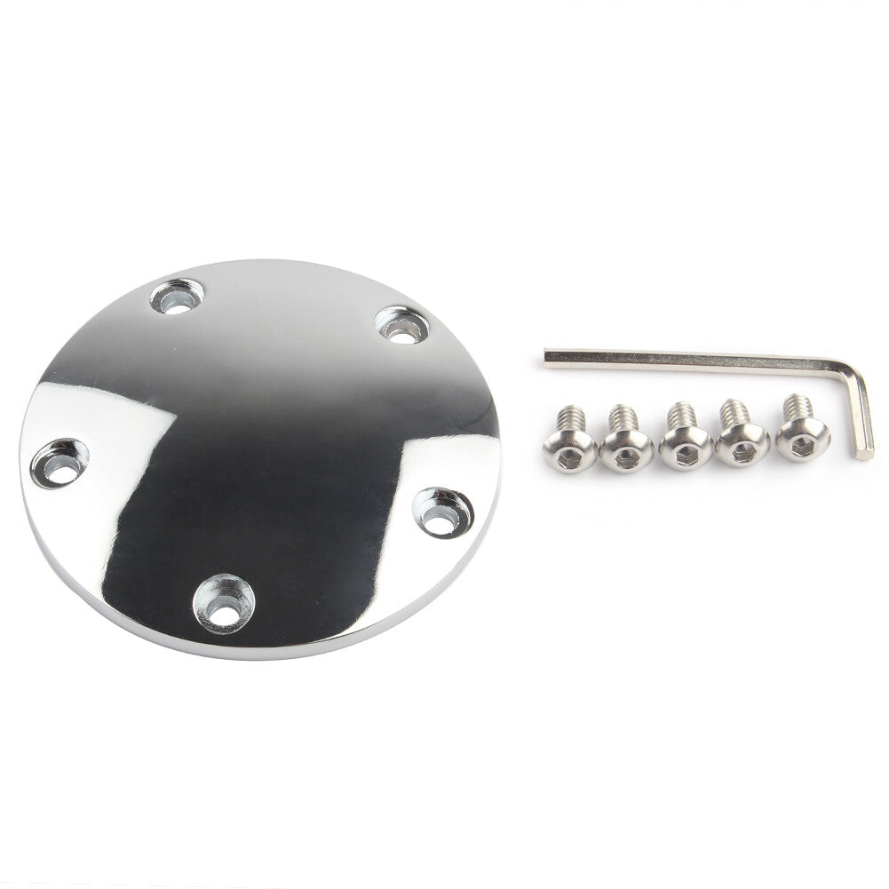 Chrome Domed Timing Points Cover for Harley Twin Cam Softail Dyna Touring 99-17 Q