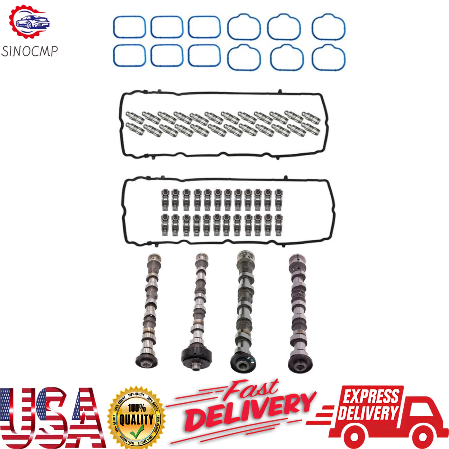 3.6L V6 Camshafts Rockers Lifters Kit For Car 11-16 for Chrysler for Dodge for Ram US