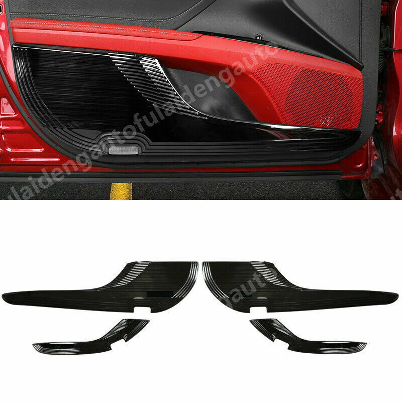 4p For 2018-2023 for Toyota for Camry Black steel Inner Door Anti-Kick Panel Guard cover