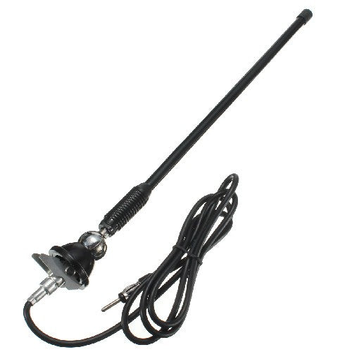 Universal Radio Antenna Amplified Aerial Kit w/ 16 Car Roof Mounted Swivel Base