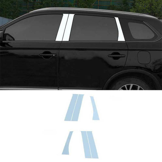 for Mitsubishi Outlander 2013-2021 Chrome Window Pillar Post Panel Trim S.Steel