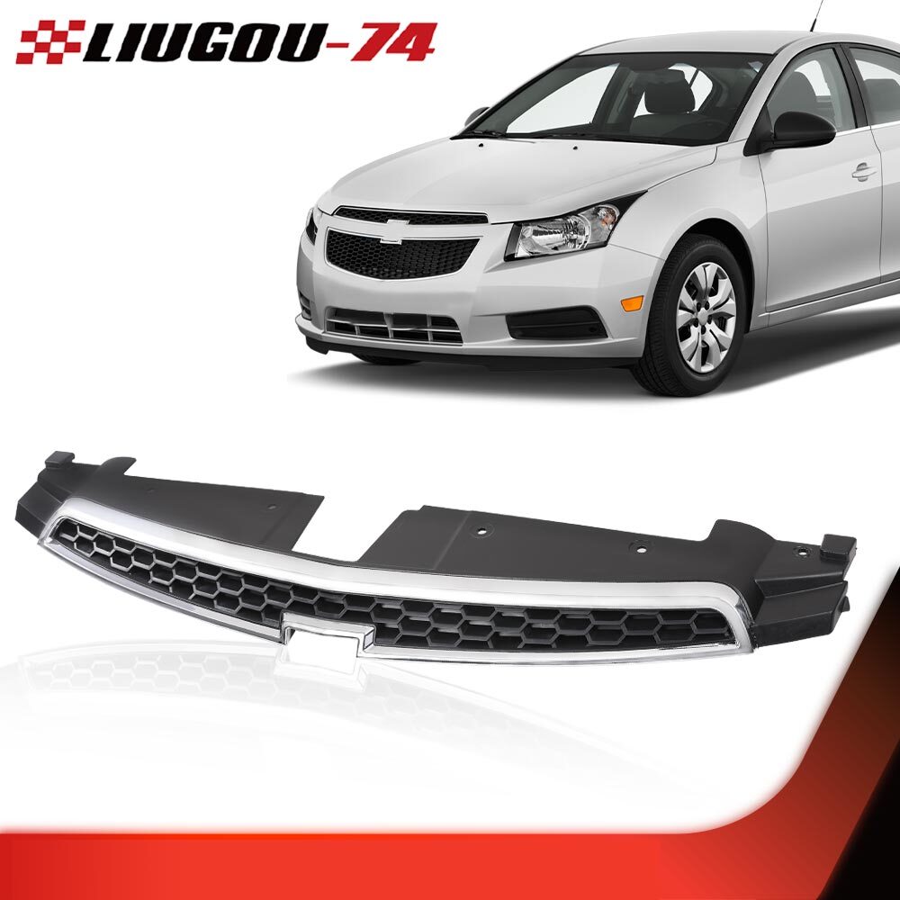 Fits 2011 - 2014 for Cruze front bumper upper grille for CHRome trim grill new product - v
