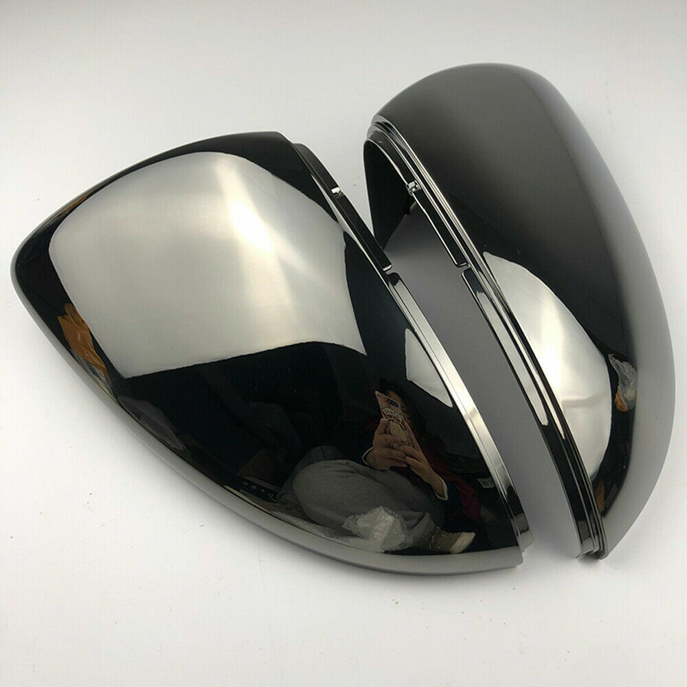 Black side mirror caps/mirror protectors for Volkswagen for Golf 7 MK7 GTI GTD 1 kit