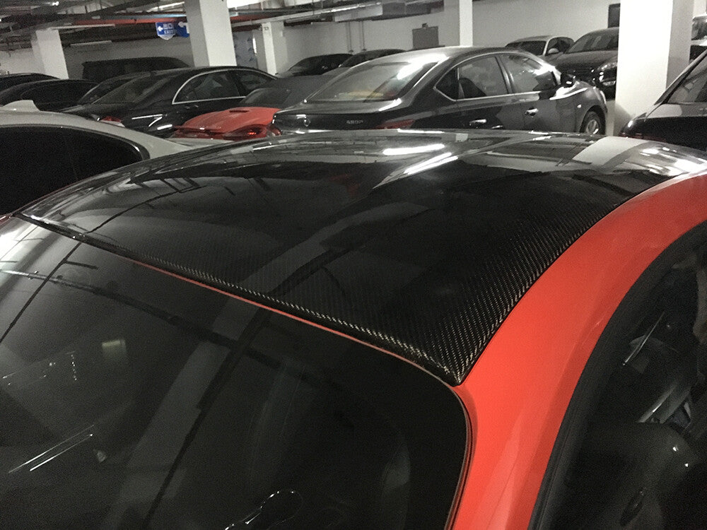 Carbon Fiber Top Roof Cover Decorative Trims Fit for Ford for Mustang Coupe 2015-17