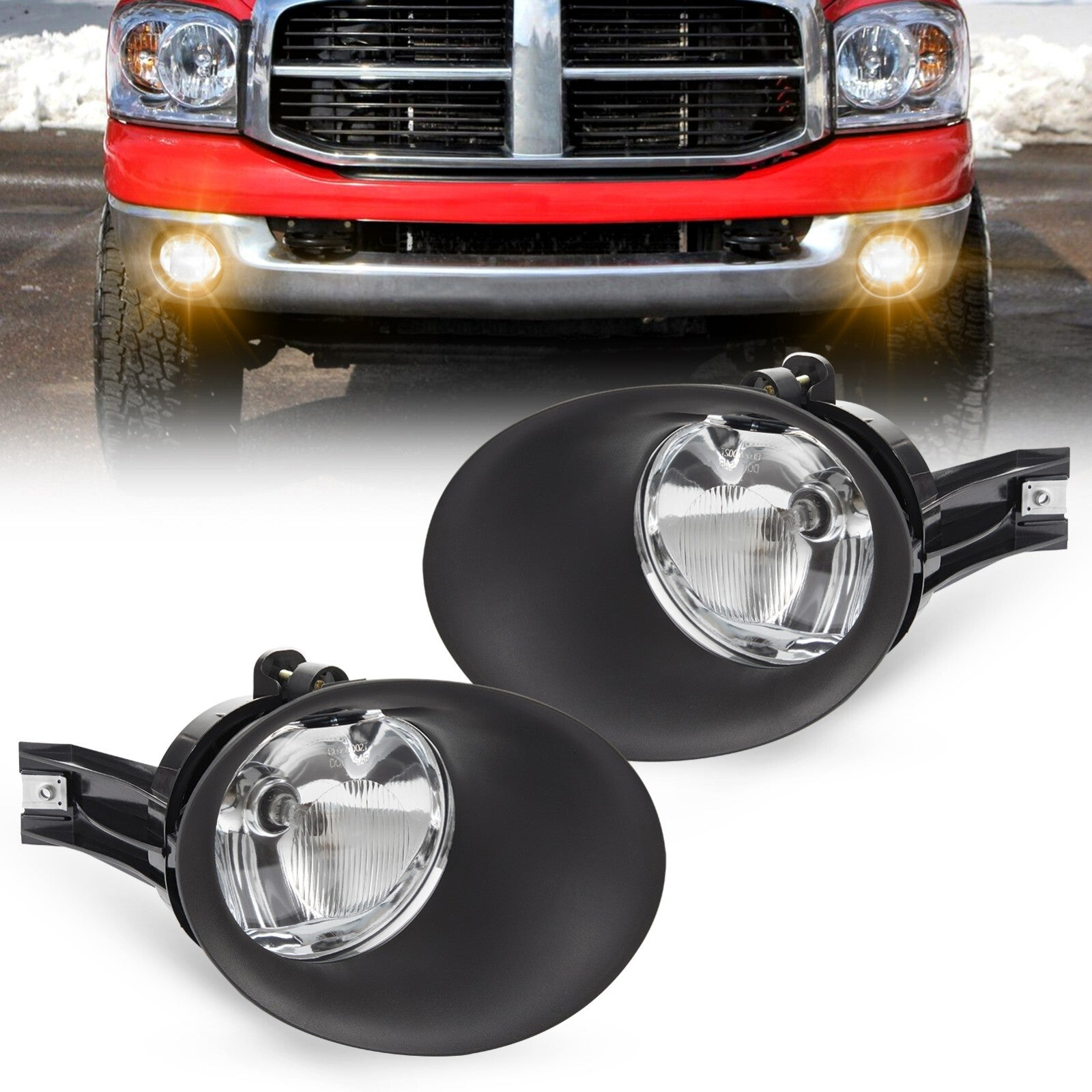 For 2002 - 2008 for Dodge for Ram 1500 03 - 09 2500 3500 Fog Light Bumper Driving Light - v