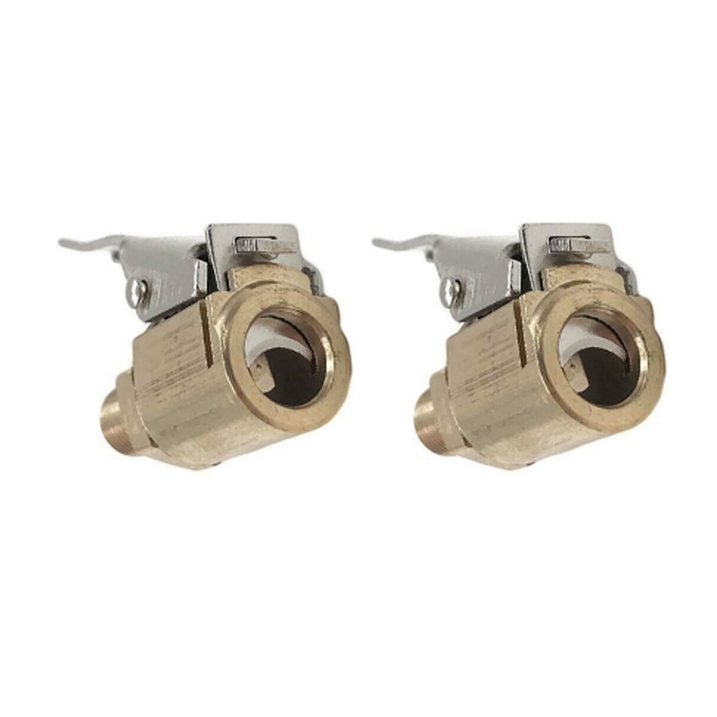 2Pcs Tire Inflatable Straight Copper Open Flow Air Chuck Auto Accessories