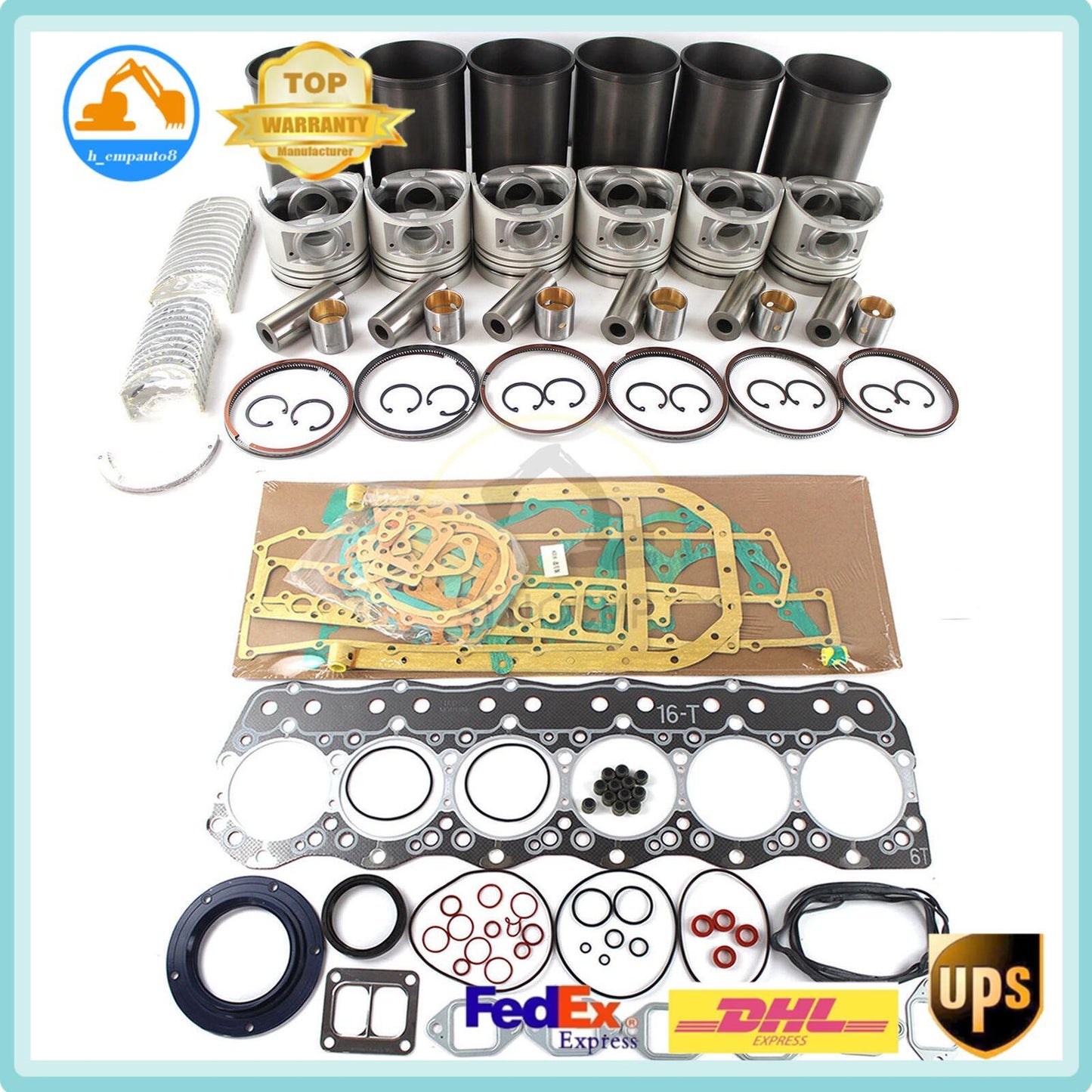 Engine Overhaul Rebuild Kit 6D16 6D16T for Mitsubishi for Hyundai Kobelco ME072062