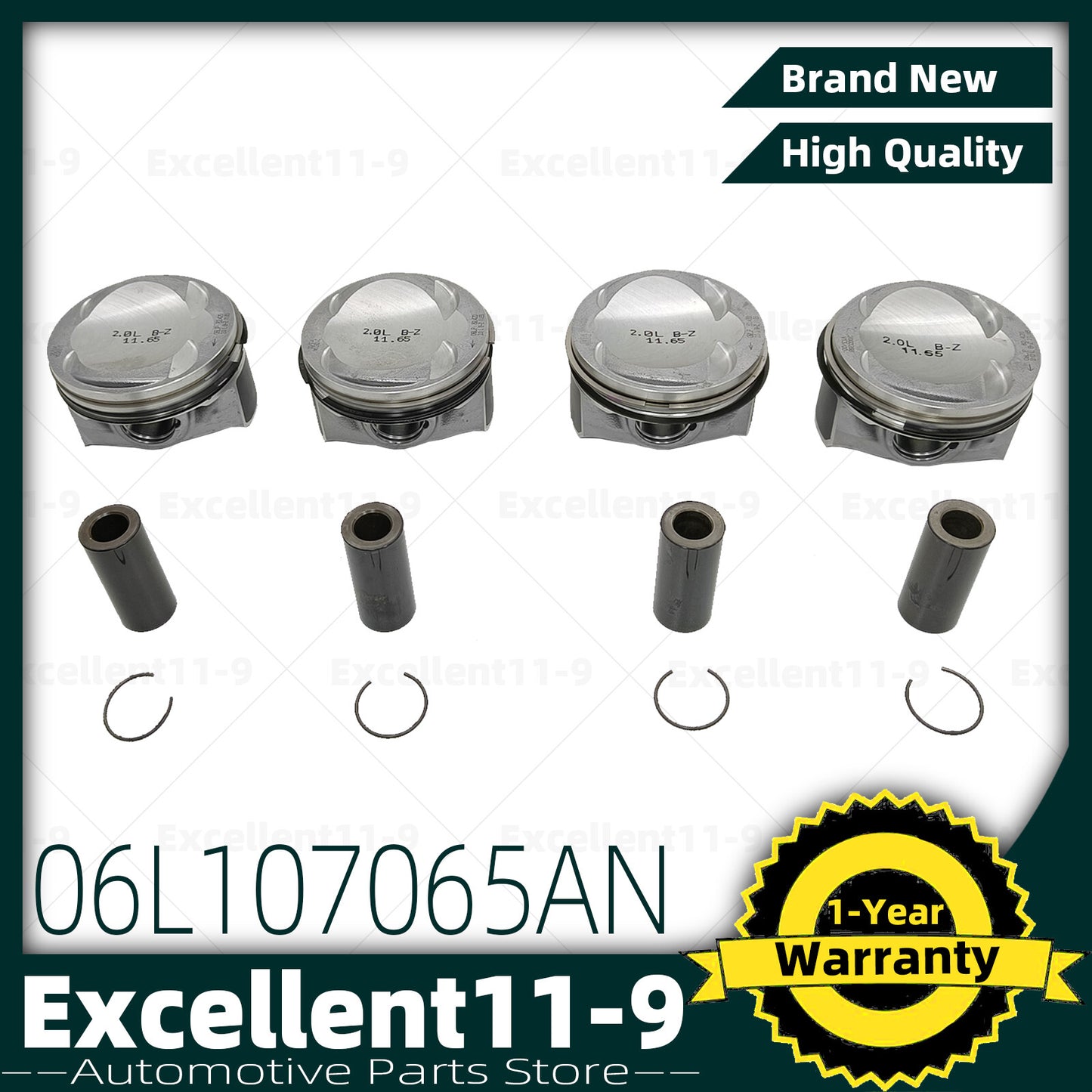 The 3rd generation EA888 piston and ring set is suitable for Audi A3, Q3, for Tiguan , and for Passat 2.0T (model number 06K107065AB). n