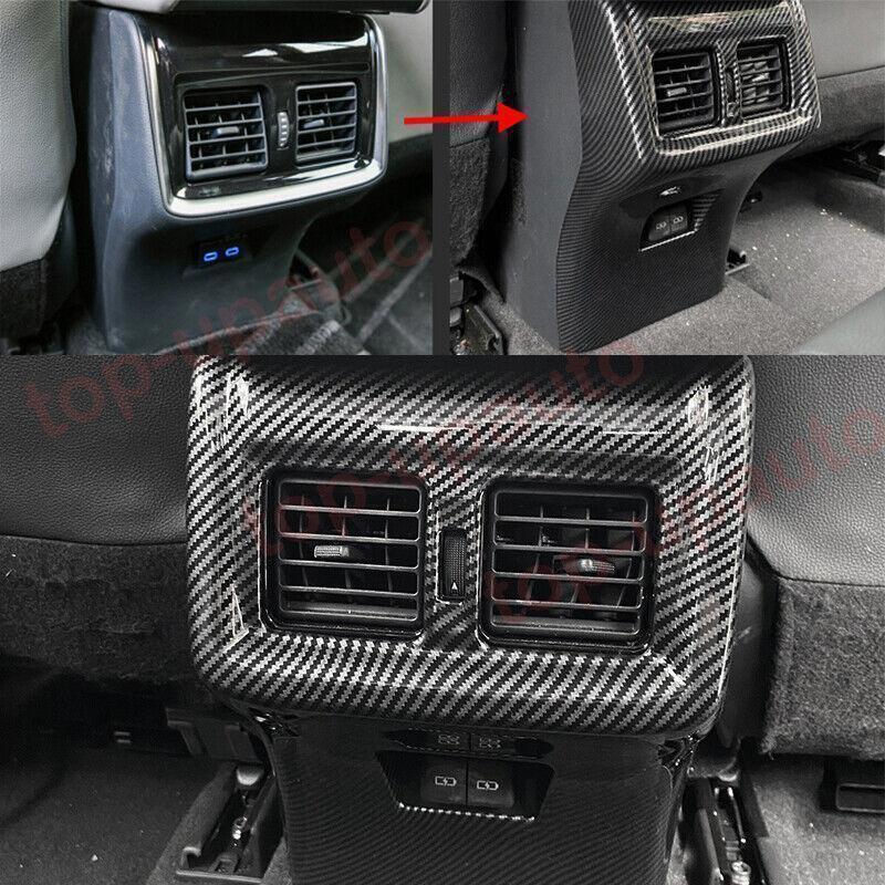 for Toyota Venza 21-24 Carbon Fiber Rear Row Air Outlet Vent Panel Cover Trim 1P