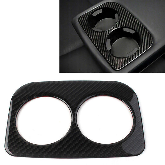 Carbon Fiber Rear Water Cup Panel Cover Trim for Subaru Forester 2013-2018 14 15