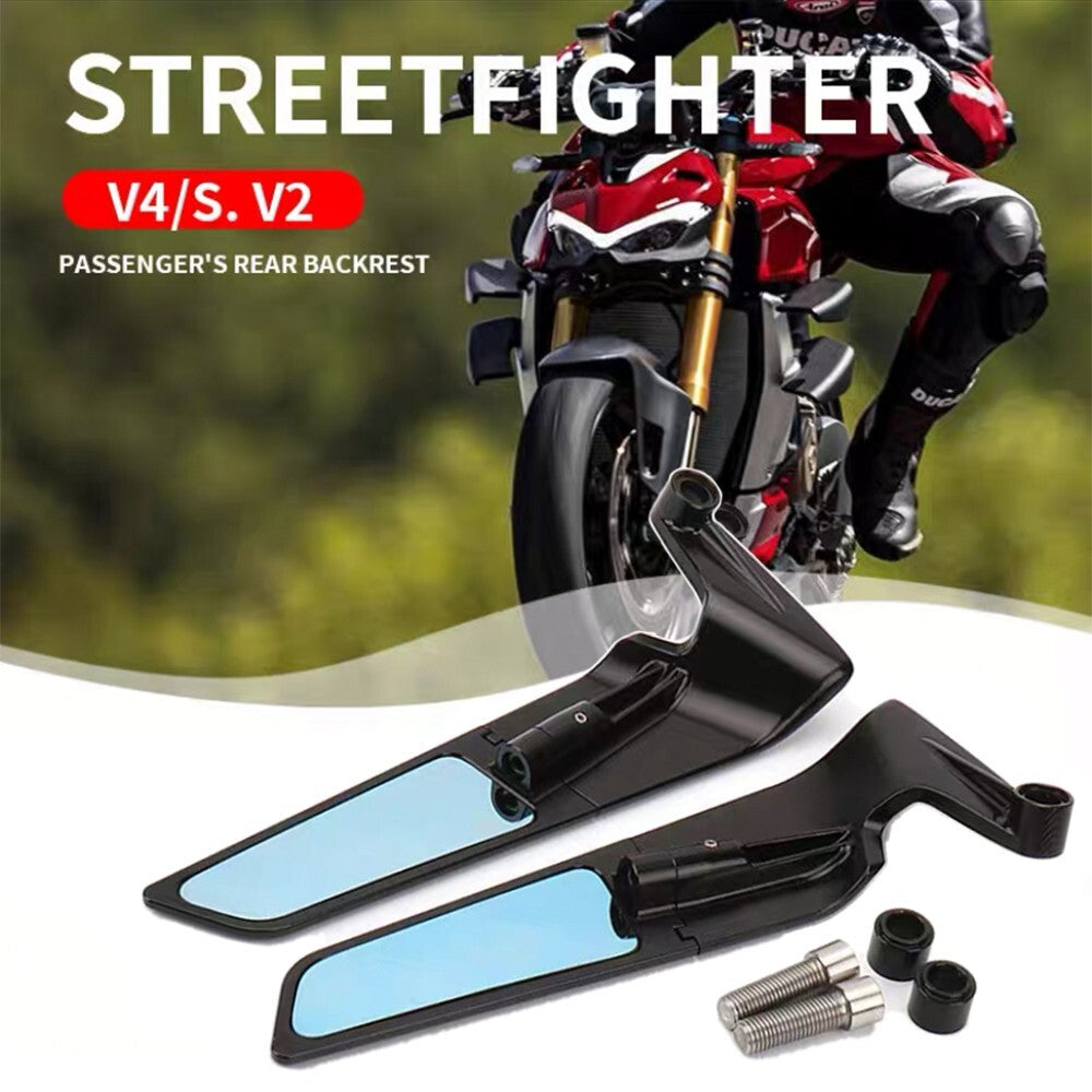 360¡ã Adjustable Wing Fin Rear-view Side Mirrors For Streetfighter V2 955 V4 1100