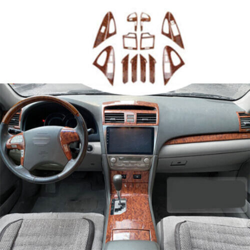 Fit For AUTO for Camry 2006-2011 Peach Wood Grain Car Interior Kit Cover Trim n