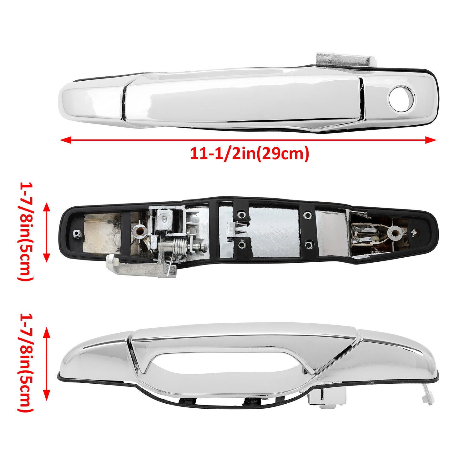 Chrome Door Handle for Chevy Tahoe for GMC for Yukon for Sierra 1500 Denali 07-13 Front Rear