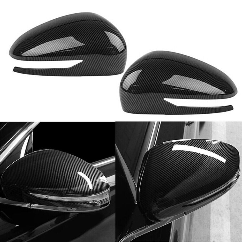 for Genesis G70 2019-2023 Carbon ABS Side Door Rearview Mirror Cover Trim Cap n