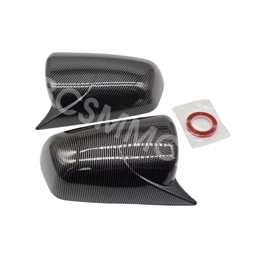 Fit For 2008-2012 for Mitsubishi Lancer Carbon Fiber Look Side Mirror Cover Trim