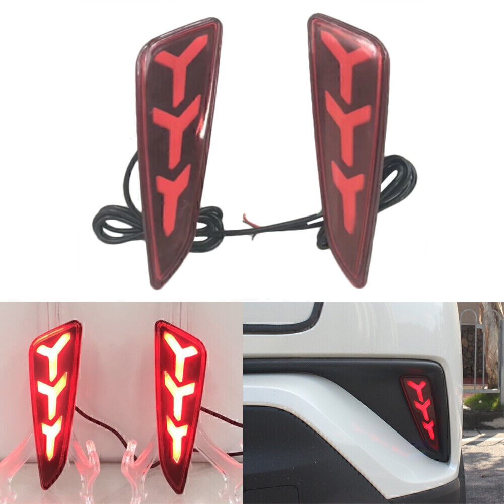 Fit for Toyota CHR 2017-2018 Red Rear Bumper Rear Lights Lamps LH+RH Taillight Q