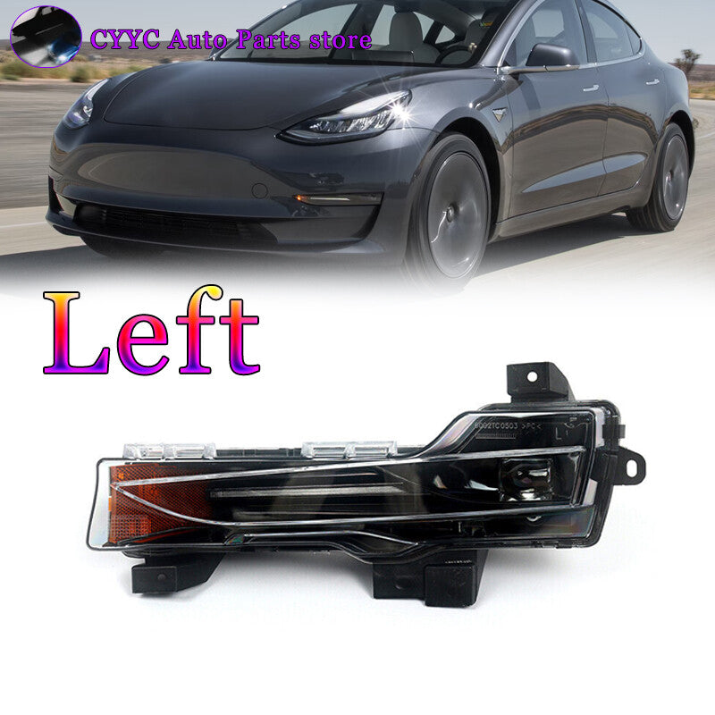 1Pcs Left Fog Light Lamp Led DRL Up-Level For 2017-2023 for Tesla Model 3 Y