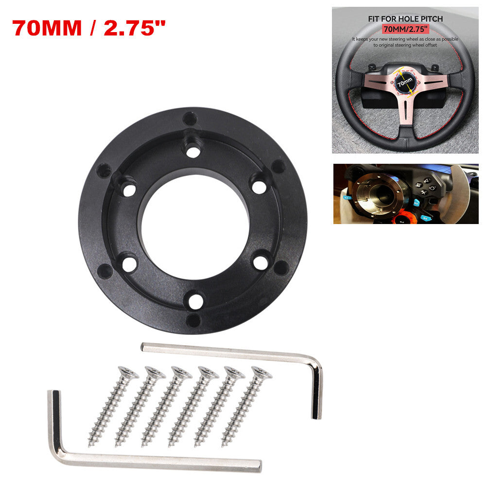 70mm 2.75-inch steering wheel adapter , aluminum alloy, fits Logitech G29 G920 G923- n
