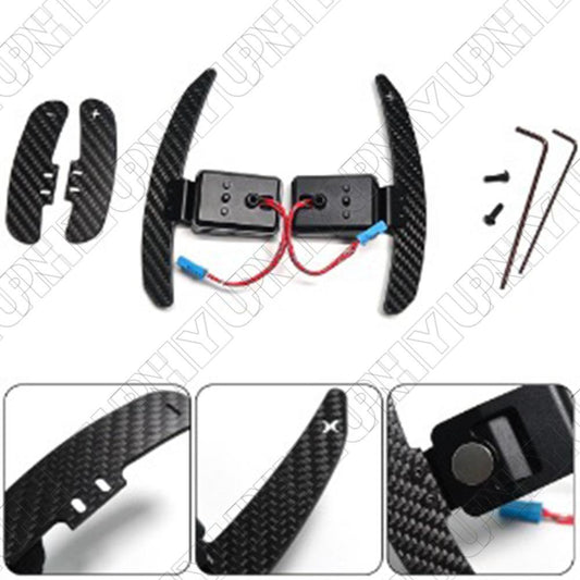 2Pcs Carbon Fiber Steering Wheel Paddle Shifter Magnetic Kit for BMW F20 F22 F30 Q