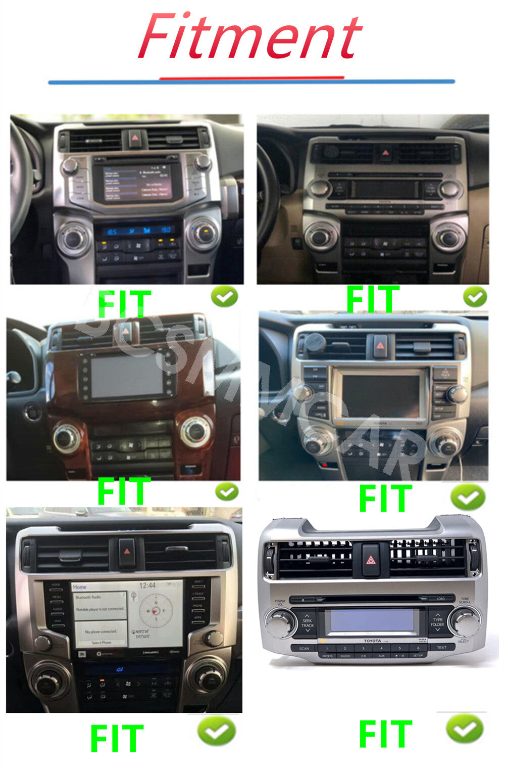 Fit for Toyota 4Runner 2010-2023 Android 13 Carplay Car Stereo Radio GPS Nav