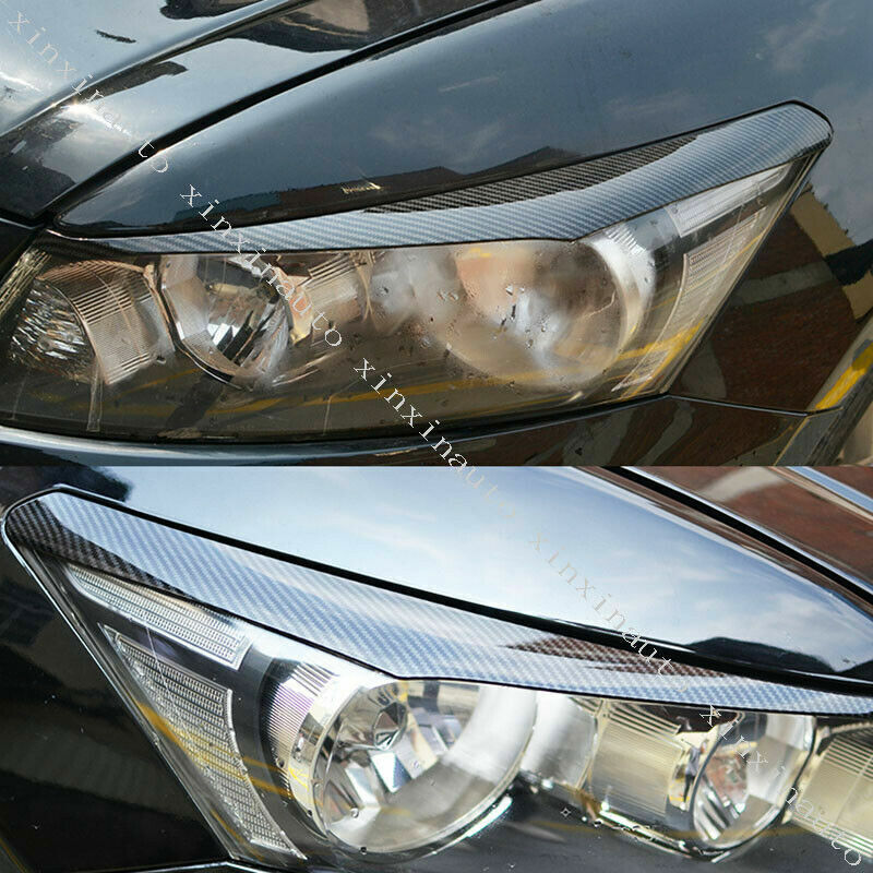 for Honda Accord 2008-2012 Carbon Fiber Style Headlight Eyebrow Molding Trim ABS