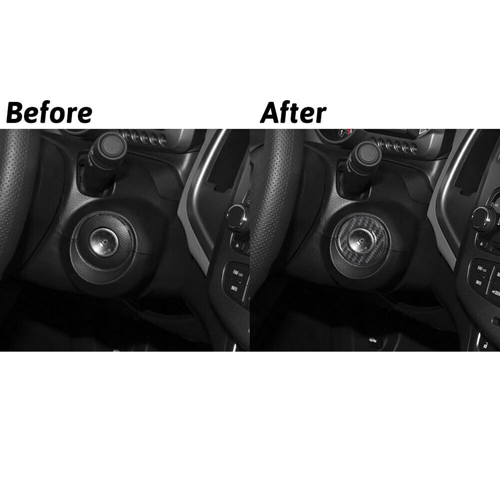 Carbon fiber keyhole ignition cap decorative sticker for Sonic 2012 - 2016 - n