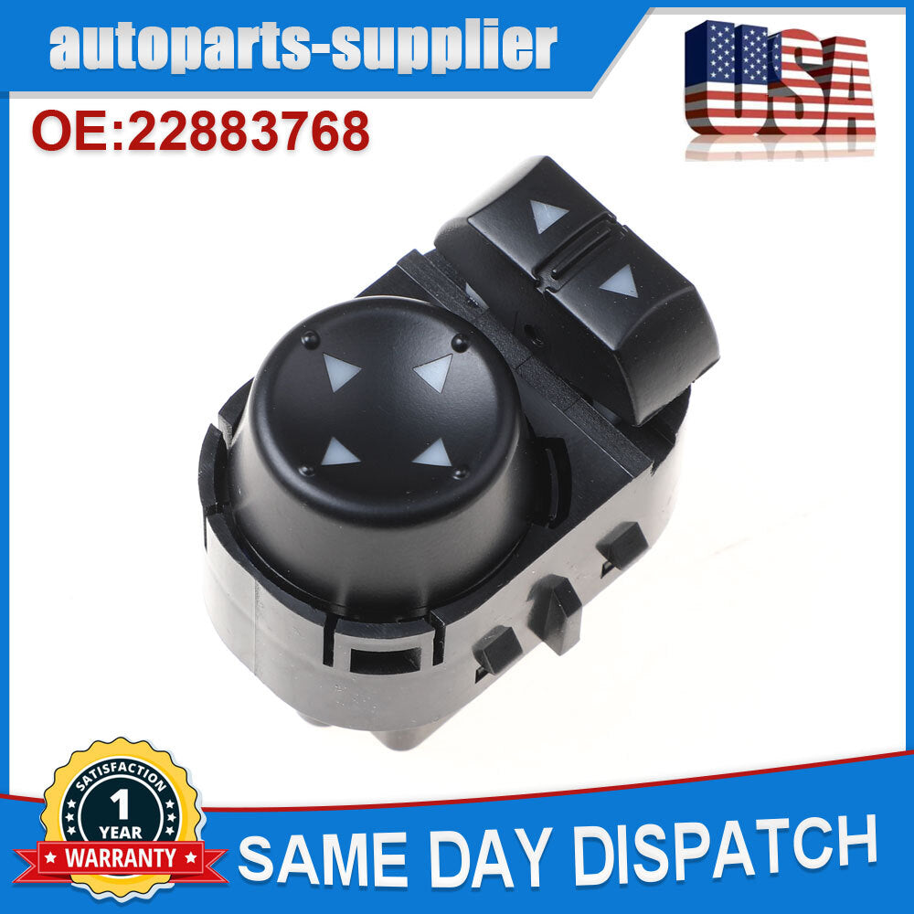 Mirror-finish control switch compatible with 07-14 Silverado for Sierra 1500 2500 3500 HD 2283768 new