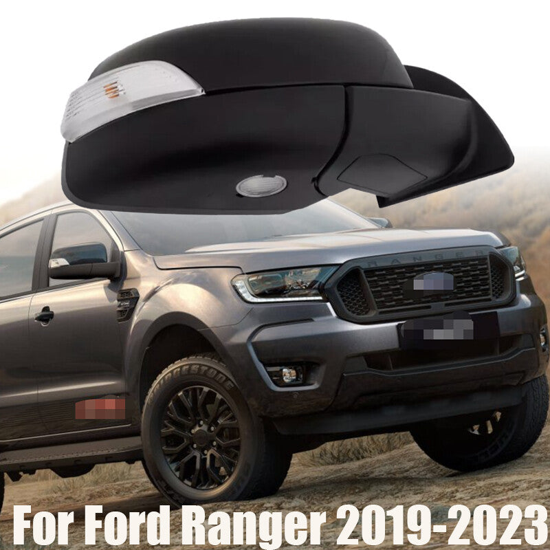 For Ranger 2019-2023 W/Heated Blind Spot Black Passenger Right Side Mirrors n